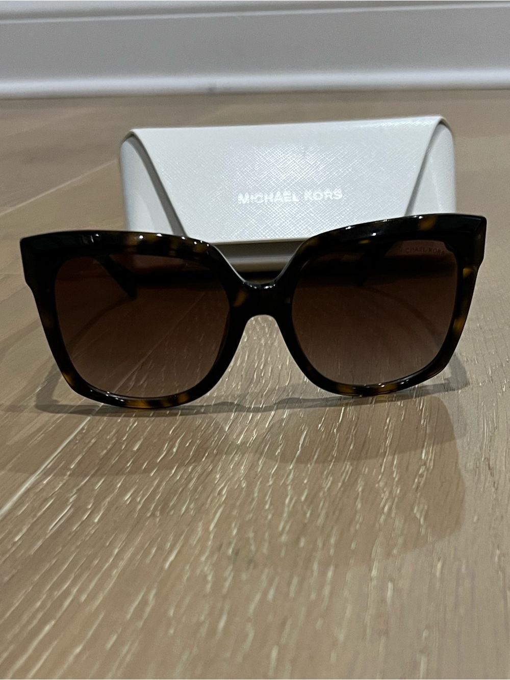 Michael Kors Tortoiseshell Cat-Eye Sunglasses with Brown Gradient Lenses